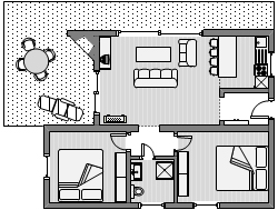 Grundriss des Ferienhauses