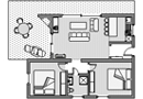 Grundriss des Ferienhauses